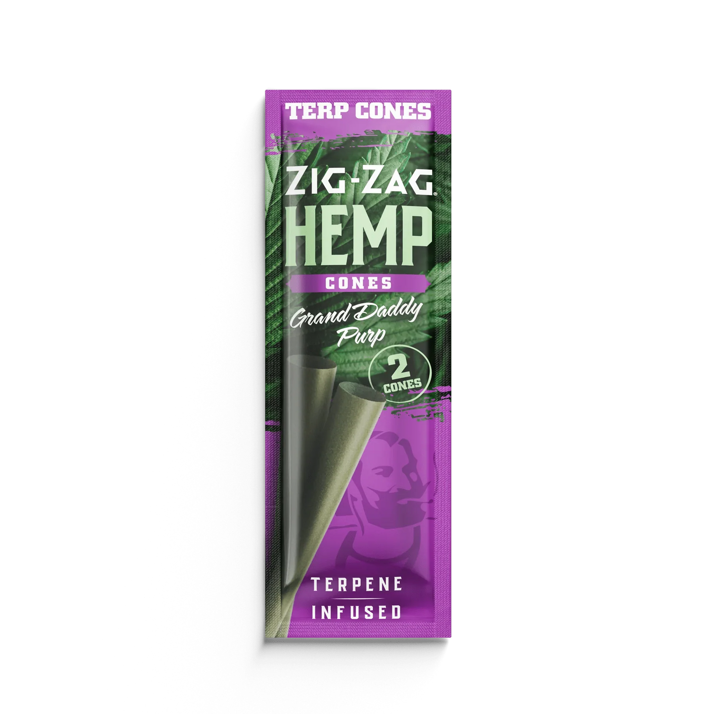 Zig Zag Terpene Infused Hemp Cones - Grand Daddy Purp - Cali Distributions - Pre-Rolled Papers Juicy Jay's -