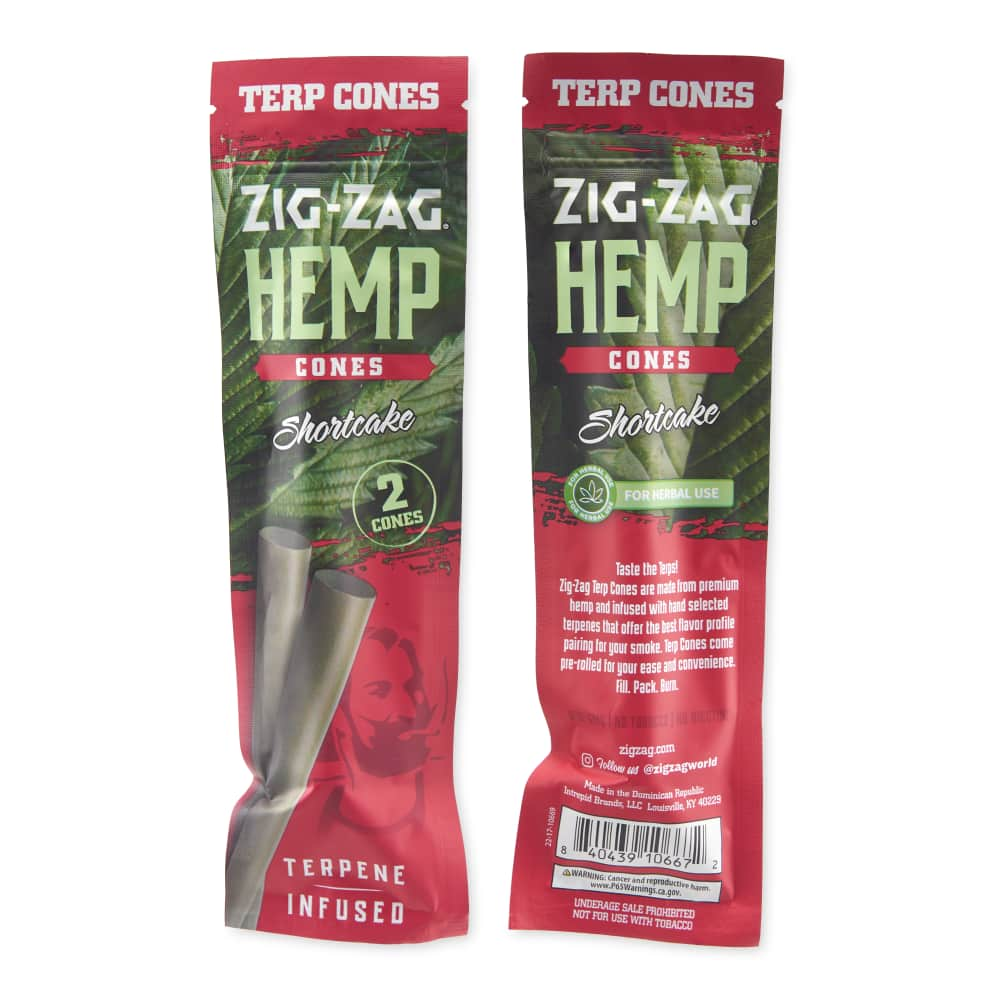 Zig Zag Terpene Infused Hemp Cones - Shortcake - Cali Distributions - Pre-Rolled Papers Juicy Jay's -