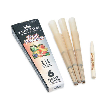 King Palm 1 ¼ Size Hemp Cones (30 Pack) - Fruit Passion - Cali Distributions - Pre-Rolled Papers King Palm -