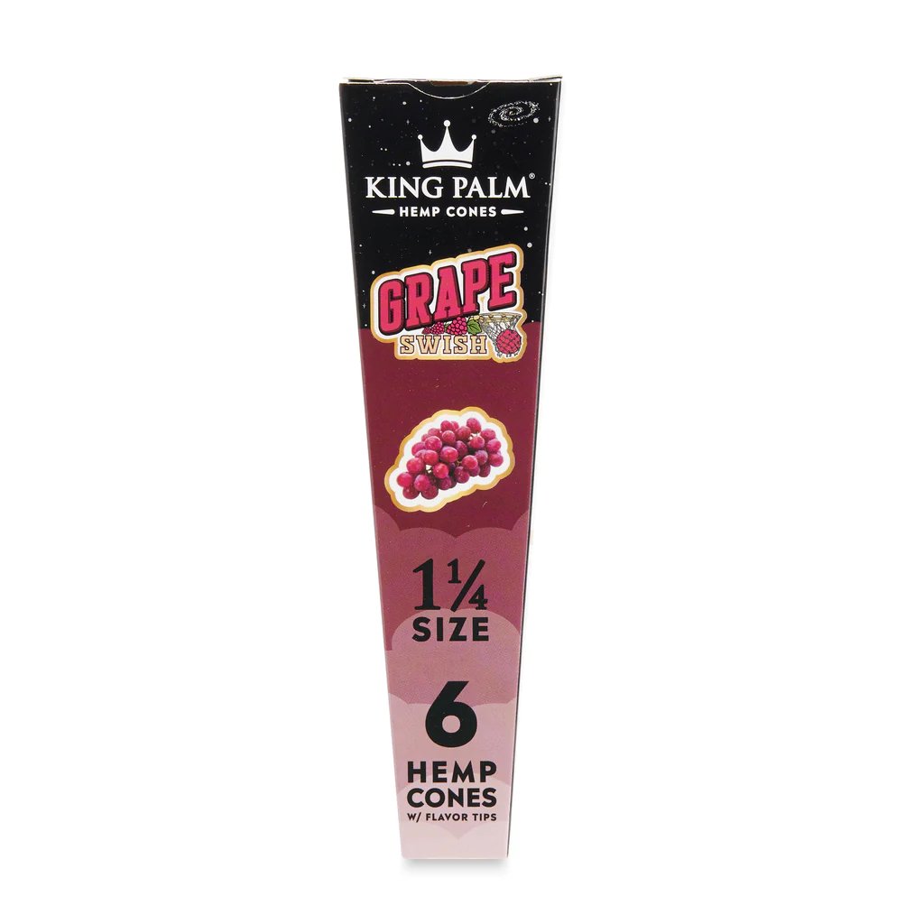 King Palm 1 ¼ Size Hemp Cones (30 Pack) - Grape Swish - Cali Distributions - Pre-Rolled Papers King Palm -