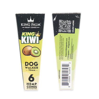 King Palm Dogwalker Size Hemp Cones 30ct Display – King Kiwi - Cali Distributions - Pre-Rolled Papers King Palm -