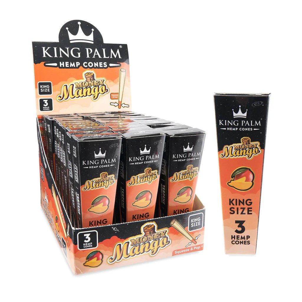 King Palm King Size Hemp Cones (30 Pack) - Money Mango - Cali Distributions - Pre-Rolled Papers King Palm -