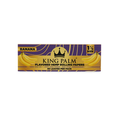 King Palm 1 1/4 Flavoured Hemp Rolling Papers (22 Pack) - Banana - Cali Distributions - Rolling Papers King Palm -