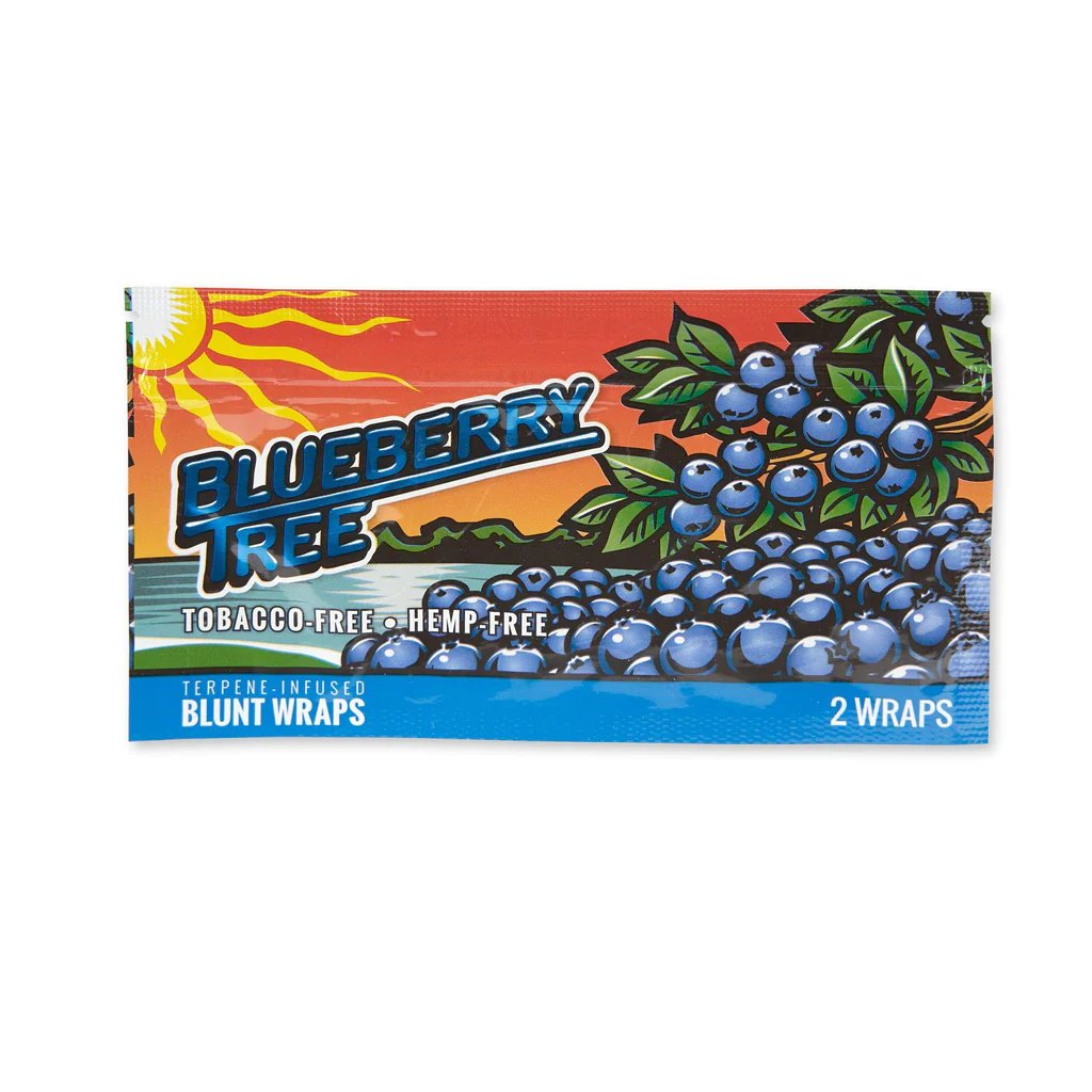 Terpene-Infused Blunt Wraps 12 Pack - Blueberry Tree - Cali Distributions - Blunt wraps Orchard Beach Farms -