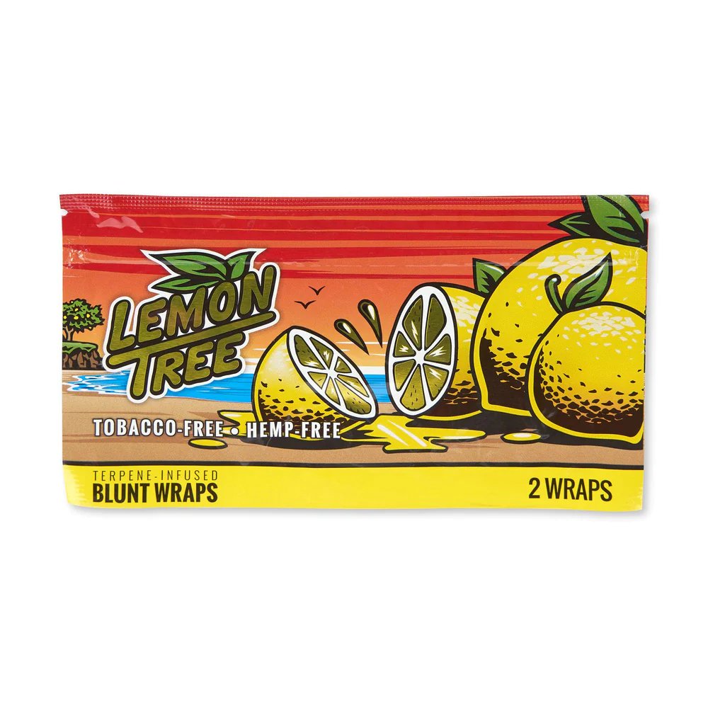 Terpene-Infused Blunt Wraps 12 Pack - Lemon Tree - Cali Distributions - Blunt wraps Orchard Beach Farms -